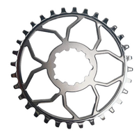 Titanium 3bolt Direct Mount Chainring 32T 3mm Offset Raw/Silver