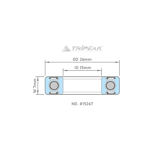 Tripeak G5 BO Ceramic Bearing #15267 15x26x7mm