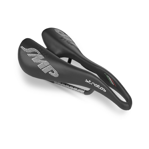 Stratos Black Saddle - CARBON Rails